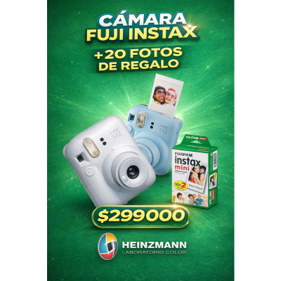 Cámara Fijifilm Instax Mini 12 + 20 fotos de regalo