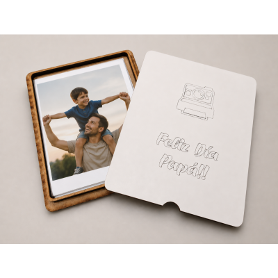 20 Fotos Polaroid + caja con texto Feliz Día Papá
